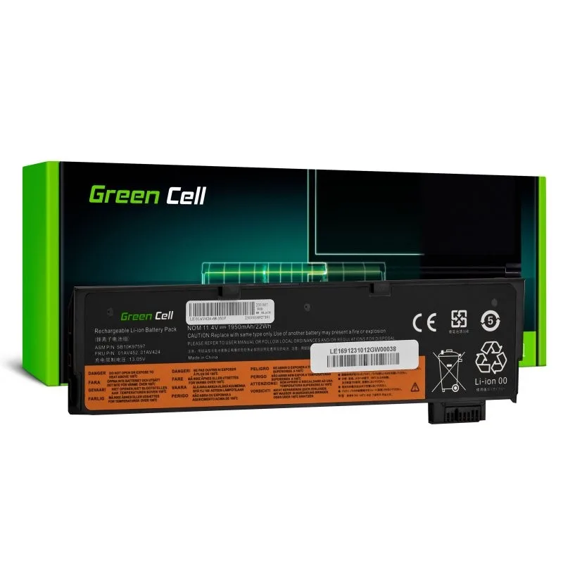 Green Cell Battery 01AV422 114V 1950mAh for Lenovo ThinkPad T470 T25 P51S