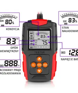 Alternative view от Qoltec LCD digital battery tester,12V,24V,3-200Ah