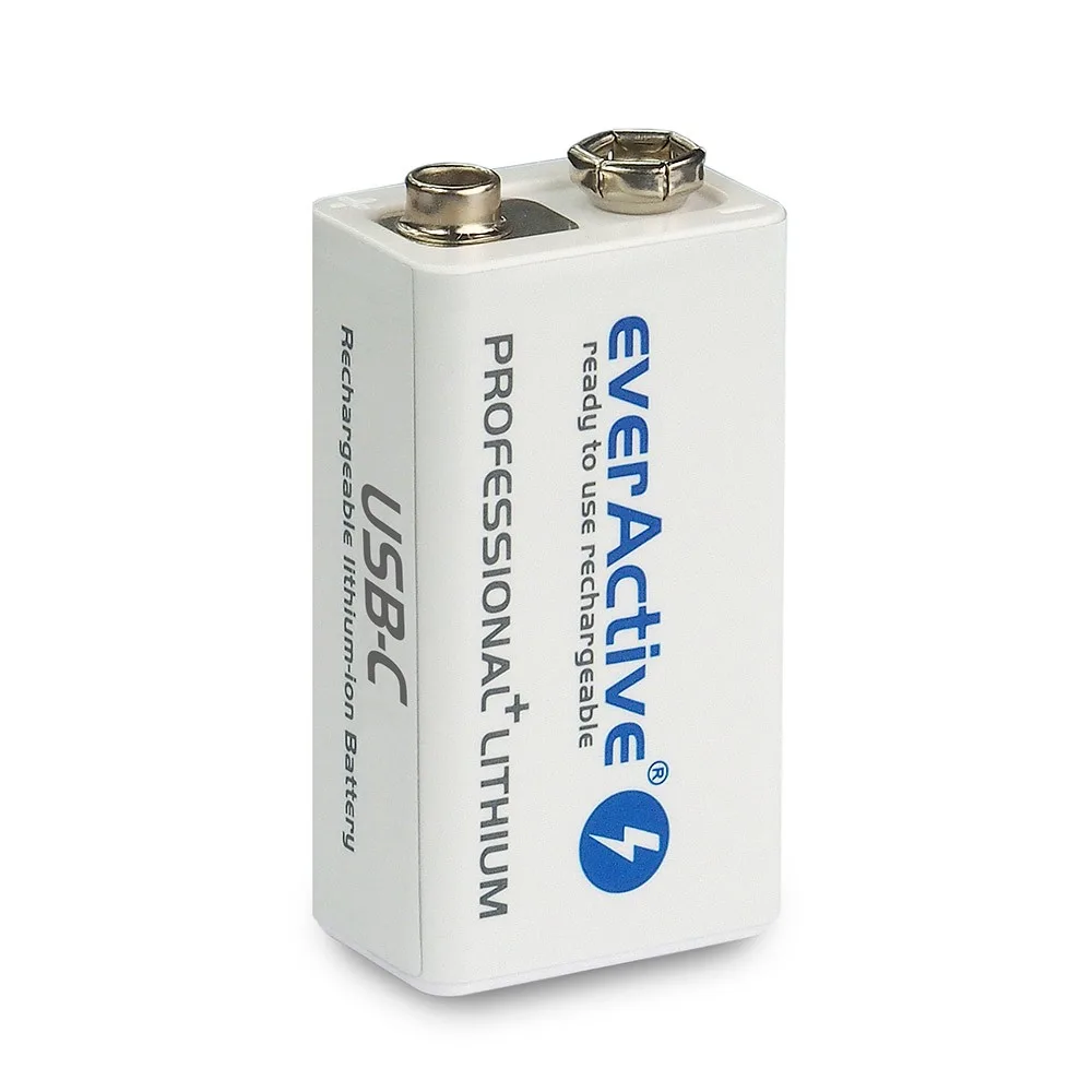 everActive 6F22/9V LI-ION BATTERY 550 mAh USB-B - Image 2