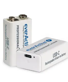 everActive 6F22/9V LI-ION BATTERY 550 mAh USB-B