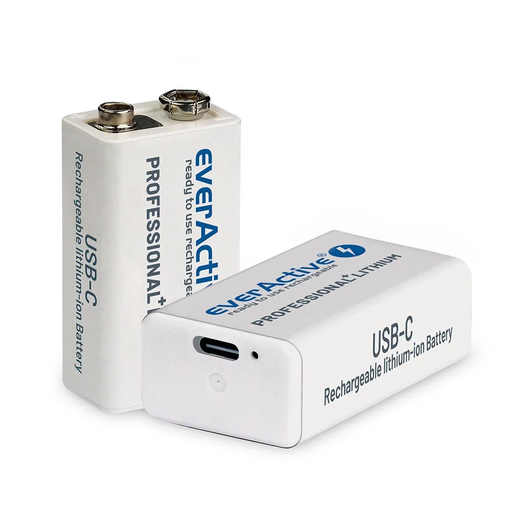 everActive 6F22/9V LI-ION BATTERY 550 mAh USB-B