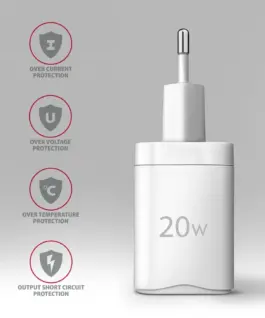 AXAGON AXAGON ACU-PQ20W PD&QC мрежово зарядно 20W бял
