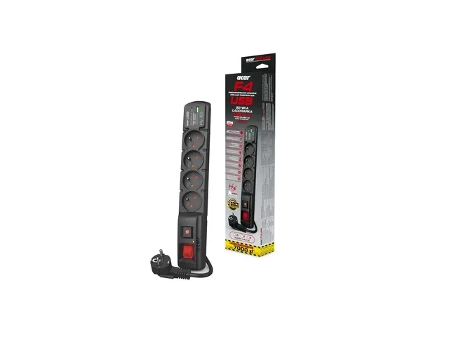 Acar SURGE PROTECTOR ACAR F4 USB A+C 3M 4X FRENCH PD - Image 4