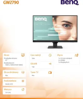 Alternative view of Benq Monitor 27 inches GW2790 LED 5ms/IPS/HDMI/100Hz
