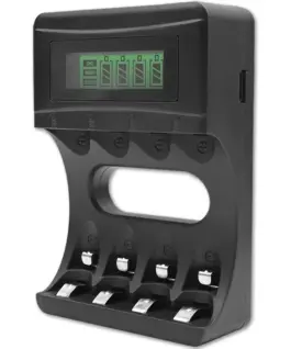 Qoltec Battery зарядно for Ni MH type R03 AAA R6 AA | 1800mA