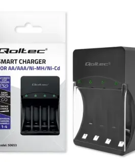 Qoltec Battery зарядно for NI MH type R03 AAA R6 AA | 300mA