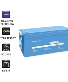 Alternative view от Qoltec LiFePO4 battery 25.6V, 100Ah, 2560Wh,BM