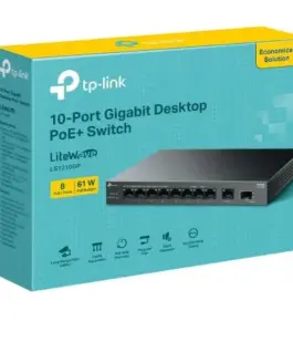 10-портов гигабитен настолен комутатор TP-Link LS1210GP с 8-PoE+ порта - Image 4
