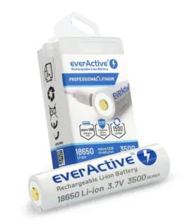everActive Rechargeble battery 18650 37V Li-ion 3500 mAh micro USB