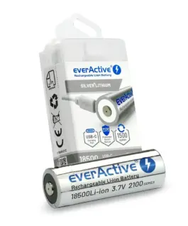 everActive Rechargeble battery 18500 37V Li-ion 2100 mAh USB-C