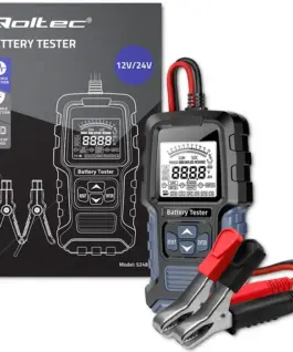 Qoltec Digital load tester with LCD display | 12V | 24V | 3Ah-250Ah
