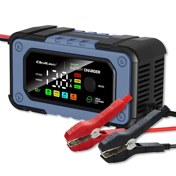 Qoltec Battery зарядно with rapair function12V7A