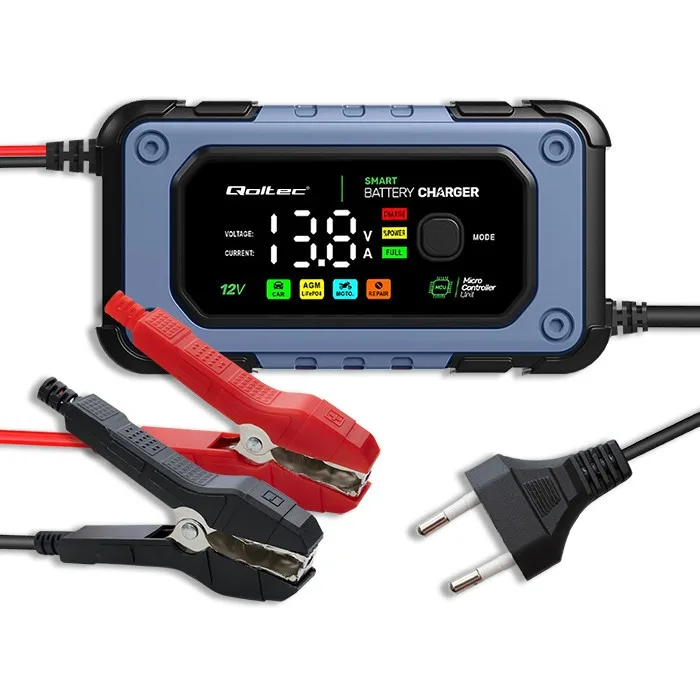 Qoltec Battery зарядно with rapair function,12V,7A - Image 2