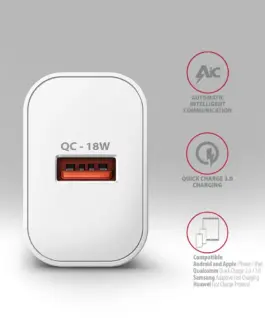 AXAGON ACU-QC18W QC wall charg er 18W 1x port USB-A wh