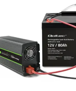 Qoltec AGM battery 12V 80Ah