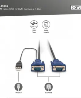 Digitus кабел Octopus for KVM 2xVGA