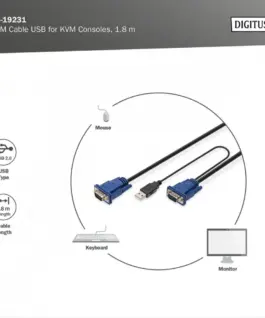 Digitus кабел Octopus for KVM 2xVGA