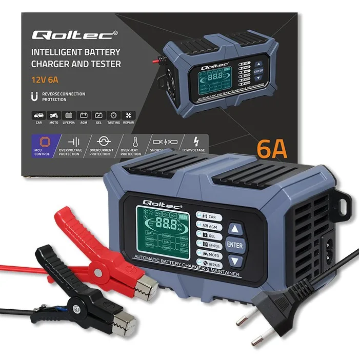Qoltec зарядно with battery tester 12V 6A repair fu - Image 3