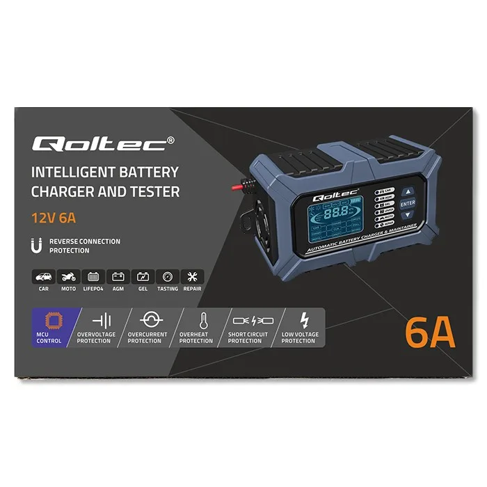 Qoltec зарядно with battery tester 12V 6A repair fu - Image 5