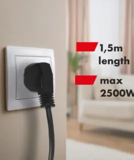 Alternative view of Maclean Power strip 4 sockets 1,5m 1,5m MCE508 B