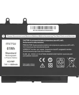 Alternative view от Mitsu Battery 4GVMP for Dell Latitude 5400 5500 5510 8000 mAh (61 Wh) 7.6V (7.4V)