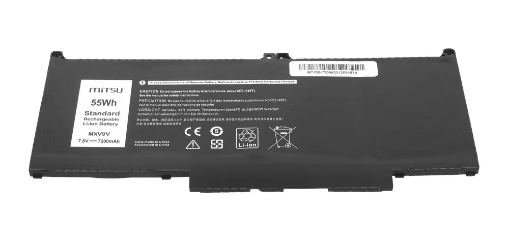 Mitsu Battery MXV9V for Dell Latitude 5300 5310 7300 7400 7200 mAh (55 Wh) 7.6V (7.4V) - Image 2