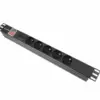 Lanberg PDU rack power strip 19 inch 1U 16A 5x230V 2m черен C14