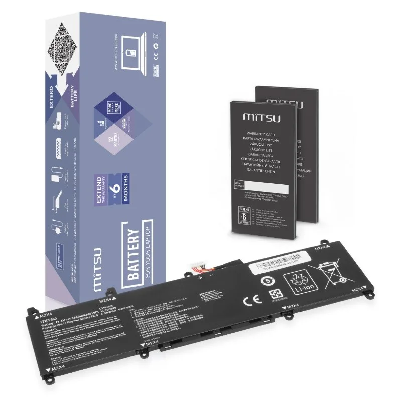Mitsu Battery C31N1806 for Asus VivoBook S13 S330FA S330UN S330UA V330FA X330UN 3600 mAh (41 Wh)