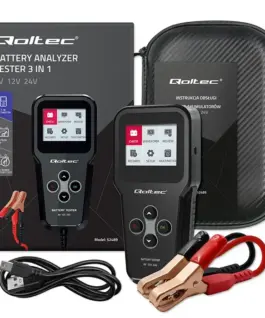 Qoltec Digital battery analyzer tester 3in1 with LCD 6V