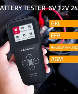 Alternative view от Qoltec Digital battery analyzer tester 3in1 with LCD 6V