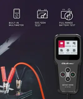 Qoltec Digital battery analyzer tester 3in1 with LCD 6V