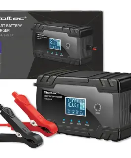 Qoltec Microпроцесор зарядно 12V 8A 24V 4A LCD