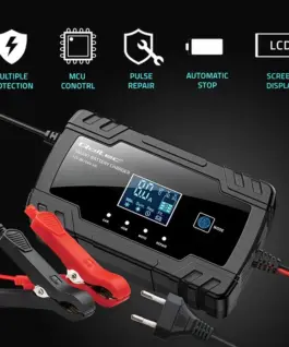 Alternative view от Qoltec Microпроцесор зарядно 12V 8A 24V 4A LCD