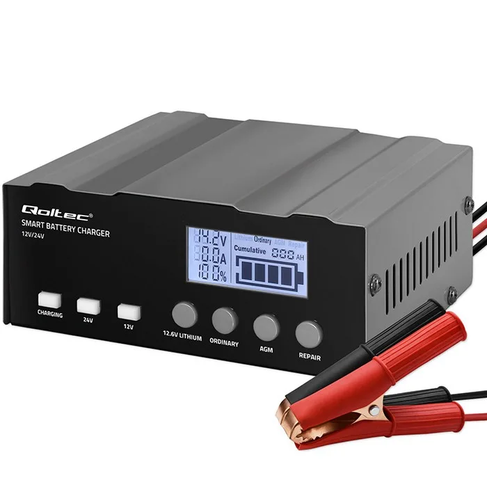 Qoltec Microпроцесор зарядно 12V 12.6V 24V LCD