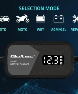 Alternative view от Qoltec Microпроцесор зарядно 12V 2A with cell regene