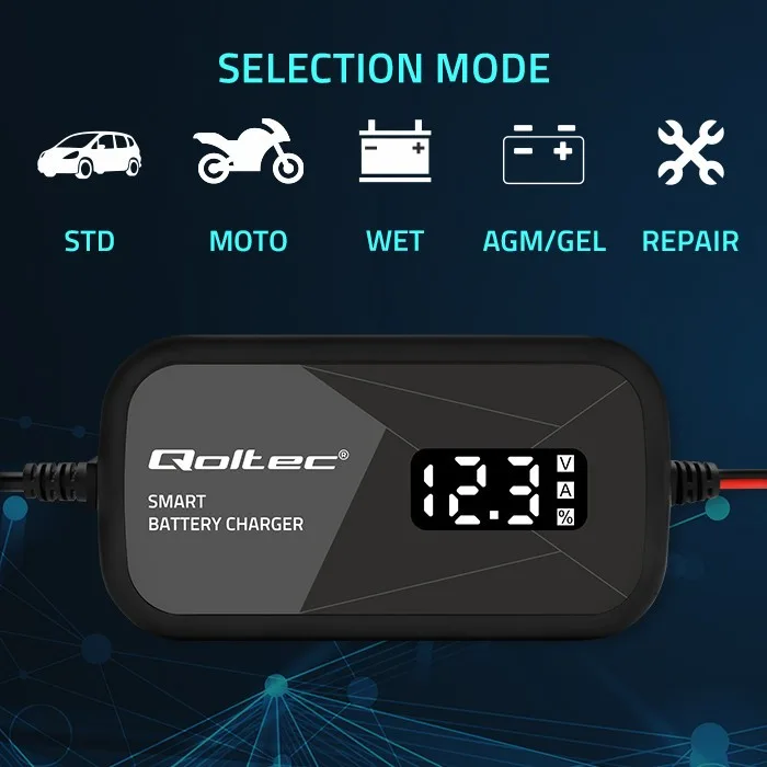 Qoltec Microпроцесор зарядно 12V 2A with cell regene - Image 2