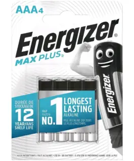 Energizer Battery Max Plus AAA LR03 4 pcs Blister