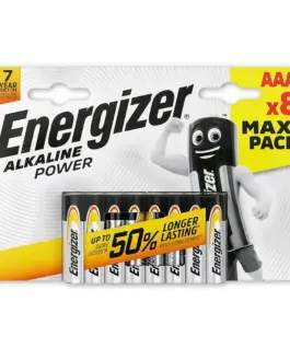 Energizer Battery Alkaline Power AAA E92 8 pcs Blister