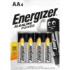 Energizer BATTERIES ALKALINE POWER AA E91/4PIECES