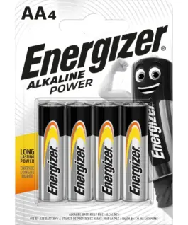 Energizer BATTERIES ALKALINE POWER AA E91/4PIECES