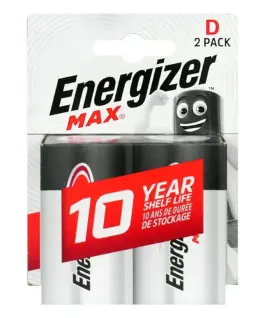 Energizer ALKALINE BATTERIES LR20 /D BLISTER 2PCS.
