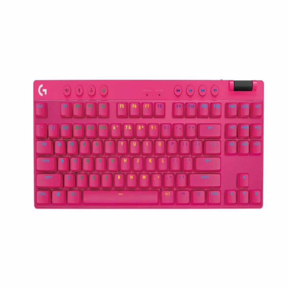 Геймърска механична клавиатура Logitech G Pro X TKL Lightspeed Tactile Switch, Magenta - Image 2