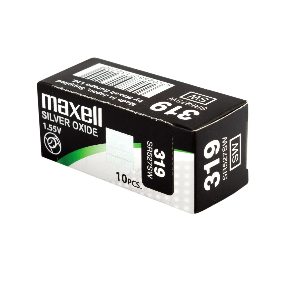 Бутонна батерия сребърна MAXELL SR527 SW 1.55V /319/ 1.55V - Image 3