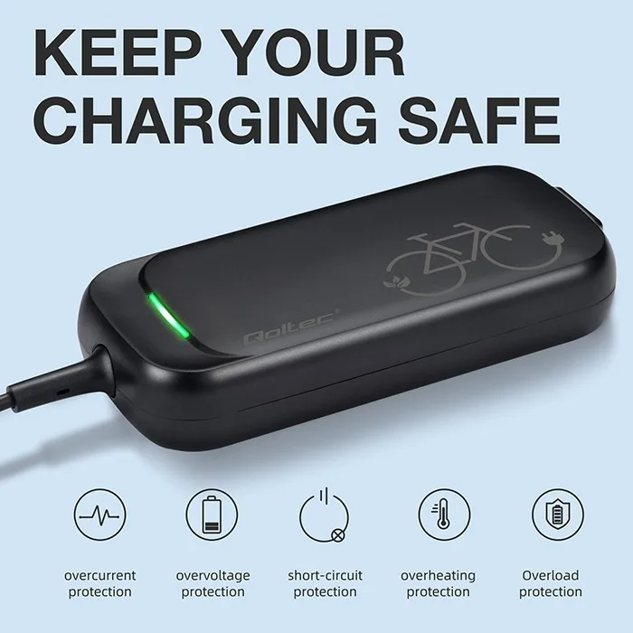 Qoltec зарядно for ebike XIAOMI 36V 42V 2A 8.0x8.0 - Image 5