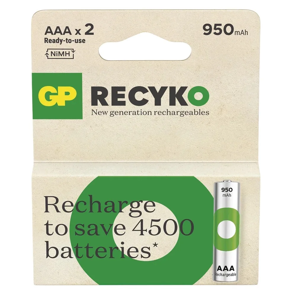 GP Battery Batteries R03/AAA NI-MH 950mAh blister 2pcs.