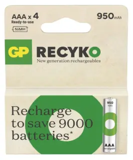 GP Battery Batteries R03/AAA NI-MH 950mAh blister 4pcs.