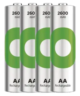 Alternative view от GP Battery Batteries R6/AA NI-MH 2 600mAh blister 4pcs.