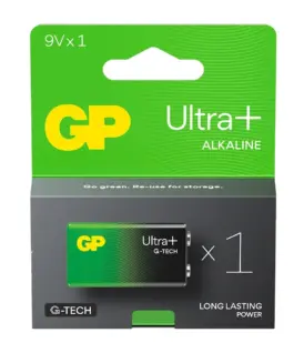 GP Battery ALKALINE BATTERY 6LR61 9V GP ULTRA+ 1PCS.