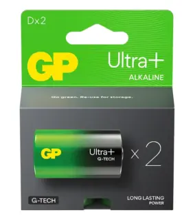 GP Battery ALKALINE BATTERY LR20/D GP ULTRA+ 2PCS.