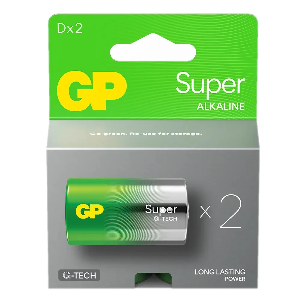 GP Battery Alkaline batteries LR20 /D SUPER 2 pcs